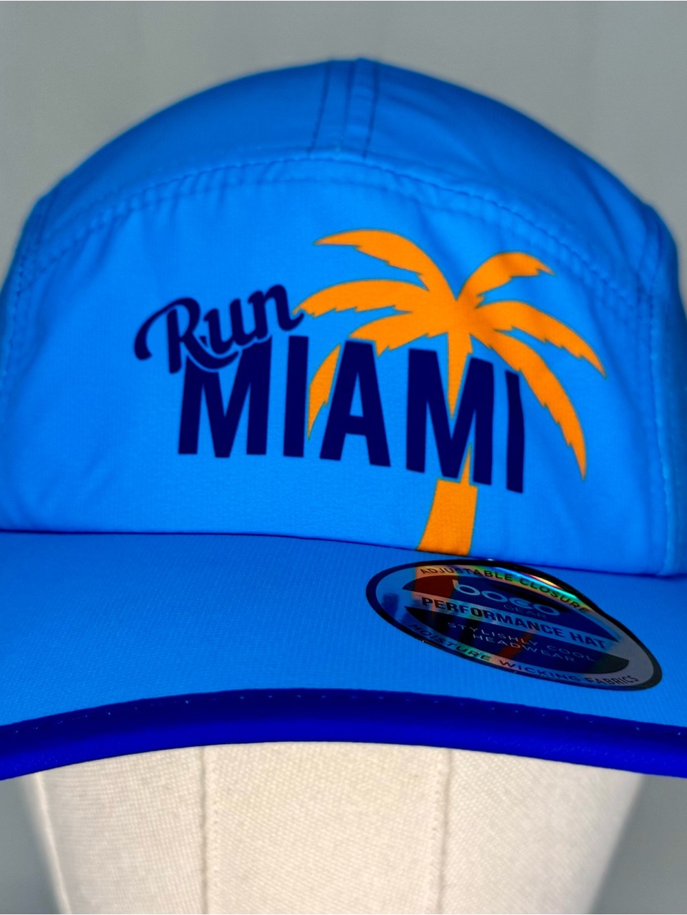 Boco Gear Run Miami 5-Panel Running Hat Cap Unisex Adjustable Lightweight NEW